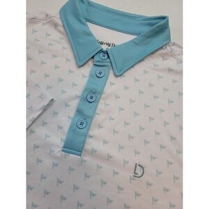 Lafferty Daniels Golf Polo Shirt Mens XL Stretch Golf‎ Flags All Over